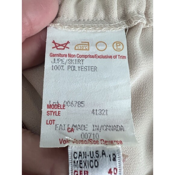 Vintage J. Ribkoff Couture Formal 2 Piece Maxi Skirt Top Set Size 12 Champagne - Picture 15 of 16